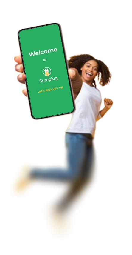 SurePlug mobile app welcome screen